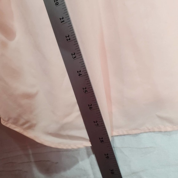 Liz Claiborne Blouse Womens Large Pink Stain Resistant Button Up Silky - Picture 8 of 9